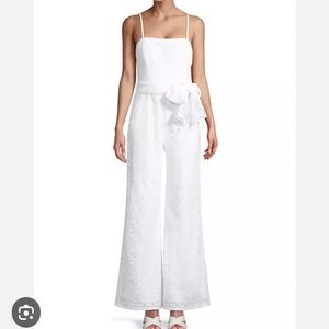 NWT Lilly Pulitzer Nila Lace Jumpsuit 8 White